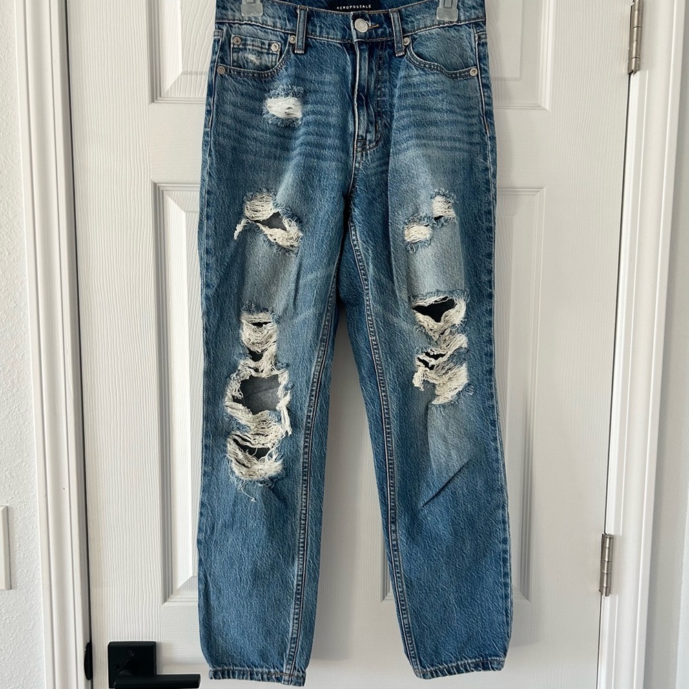 Aeropostale Distressed Mom Jeans